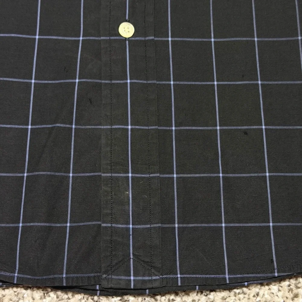 Polo Ralph Lauren Golf Long Sleeve Button Down Windowpane Plaid Cotton Men L